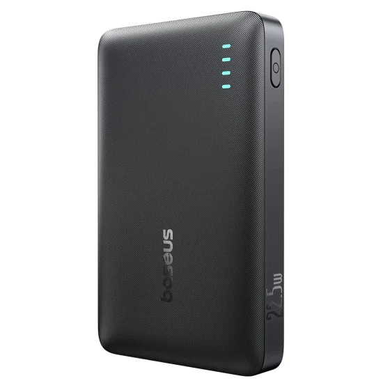 Външна батерия Baseus EnerFill FP21 (P1008210D123-00) - два порта, 10000mAh, 22.5W, тънък дизайн - Черна