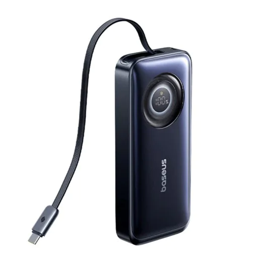 Външна батерия Baseus Enercore CR11 (E0027H00) - вграден Type-C кабел, 20.000mAh, 67W - Черна