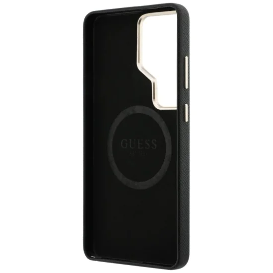 Калъф за Samsung Galaxy S26 Ultra - Rhinestone Round Logo MagSafe - Guess - Черен