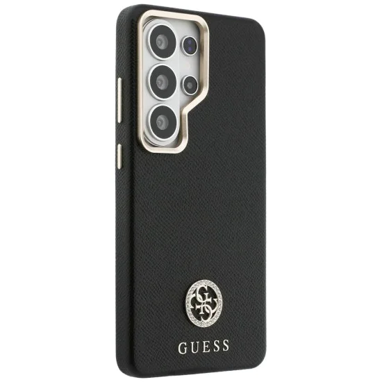 Калъф за Samsung Galaxy S26 Ultra - Rhinestone Round Logo MagSafe - Guess - Черен