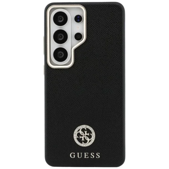 Калъф за Samsung Galaxy S26 Ultra - Rhinestone Round Logo MagSafe - Guess - Черен
