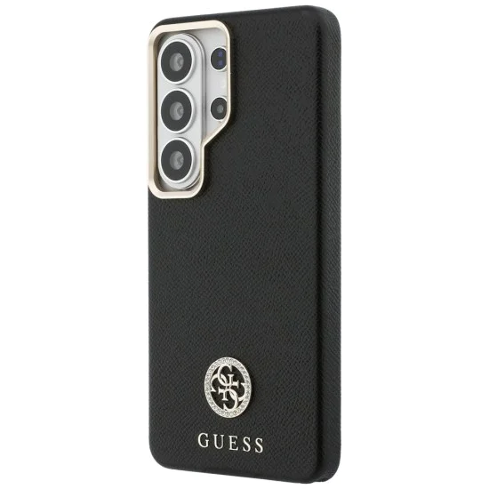 Калъф за Samsung Galaxy S26 Ultra - Rhinestone Round Logo MagSafe - Guess - Черен