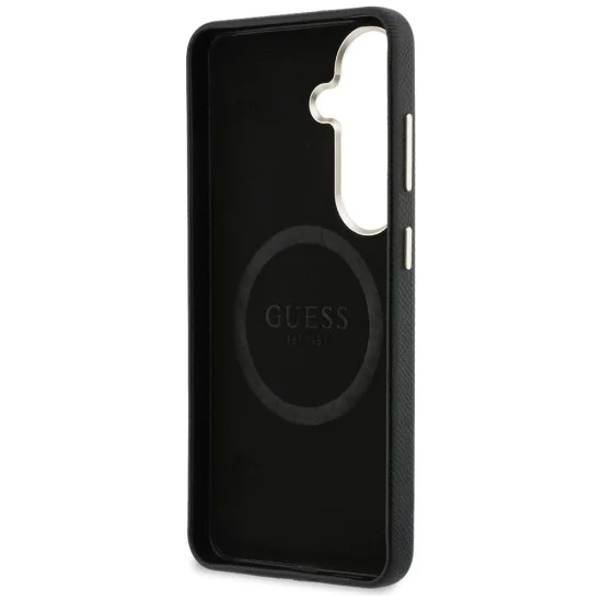 Калъф за Samsung Galaxy S26 - Rhinestone Round Logo - Guess - Черен