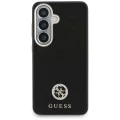 Калъф за Samsung Galaxy S26 - Rhinestone Round Logo - Guess - Черен