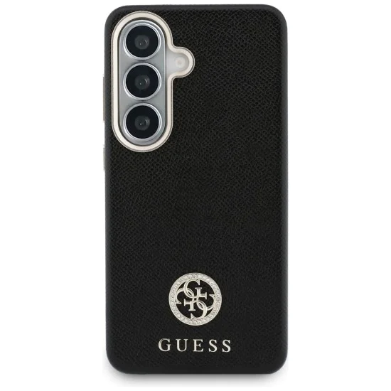 Калъф за Samsung Galaxy S26 - Rhinestone Round Logo - Guess - Черен
