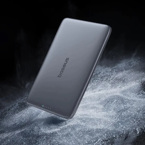 Външна батерия Baseus PicoGo AM41 (P1007680C813-00) - MagSafe, 5000mAh, LED индикатор - Сива