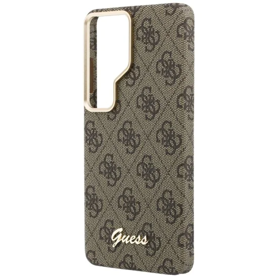 Калъф за Samsung Galaxy S26 - 4G Script MagSafe - Guess - Кафяв