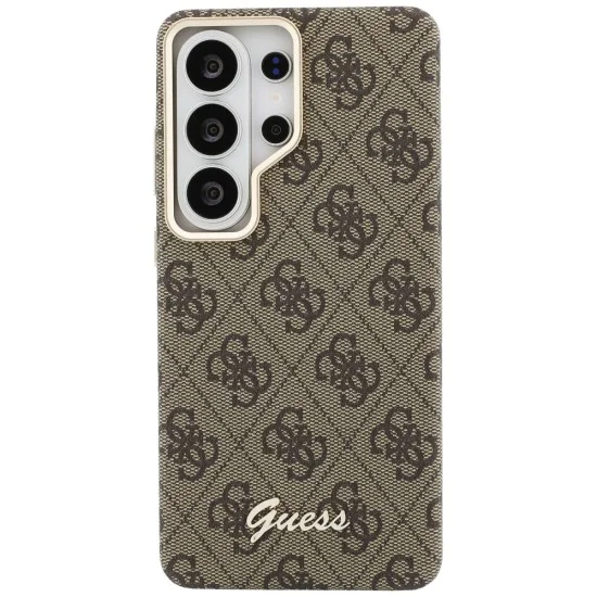 Калъф за Samsung Galaxy S26 - 4G Script MagSafe - Guess - Кафяв