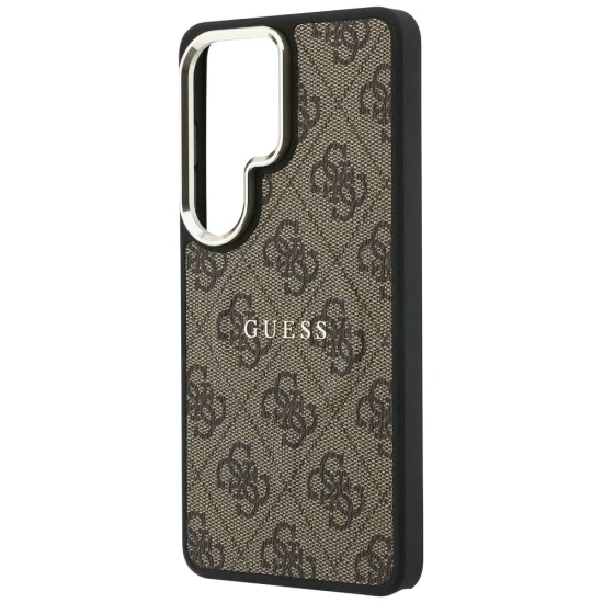 Калъф за Samsung Galaxy S26 Ultra - 4G Embossed Ring MagSafe - Guess - Кафяв