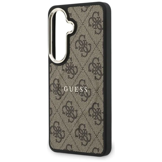 Калъф за Samsung Galaxy S26 - 4G Embossed Ring MagSafe - Guess - Кафяв