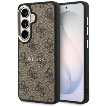 Калъф за Samsung Galaxy S26 - 4G Embossed Ring MagSafe - Guess - Кафяв