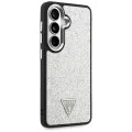Калъф за Samsung Galaxy S26 - Fixed Glitter Triangle Logo MagSafe - Guess - Сребрист