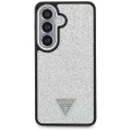 Калъф за Samsung Galaxy S26 - Fixed Glitter Triangle Logo MagSafe - Guess - Сребрист