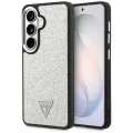 Калъф за Samsung Galaxy S26 - Fixed Glitter Triangle Logo MagSafe - Guess - Сребрист