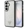 Калъф за Samsung Galaxy S26 - Fixed Glitter Triangle Logo MagSafe - Guess - Сребрист
