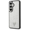Калъф за Samsung Galaxy S26 - Fixed Glitter Triangle Logo MagSafe - Guess - Сребрист