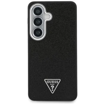 Калъф за Samsung Galaxy S26 - Fixed Glitter Triangle Logo - Guess - Черен
