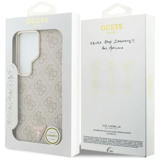 Калъф за Samsung Galaxy S26 Ultra - 4G Triangle Logo MagSafe - Guess - Розов