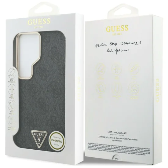 Калъф за Samsung Galaxy S26 Ultra - 4G Triangle Logo MagSafe - Guess - Черен