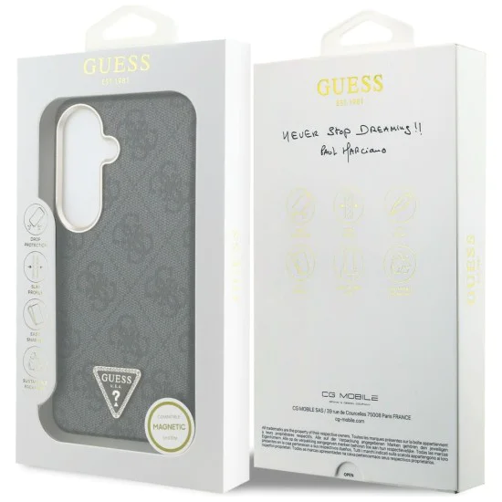 Калъф за Samsung Galaxy S26 - 4G Triangle Logo MagSafe - Guess - Черен