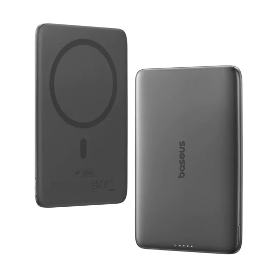 Външна батерия Baseus PicoGo AM41 (P1007680C123-00) - MagSafe, 5000mAh, LED индикатор - Черна