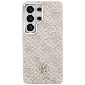 Калъф за Samsung Galaxy S26 Ultra - Rhinestone Round Logo MagSafe - Guess - Розов