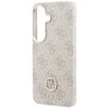 Калъф за Samsung Galaxy S26 - Rhinestone Round Logo MagSafe - Guess - Розов
