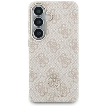 Калъф за Samsung Galaxy S26 - Rhinestone Round Logo MagSafe - Guess - Розов