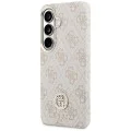 Калъф за Samsung Galaxy S26 - Rhinestone Round Logo MagSafe - Guess - Розов