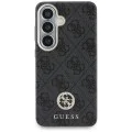 Калъф за Samsung Galaxy S26 - Rhinestone Round Logo MagSafe - Guess - Черен