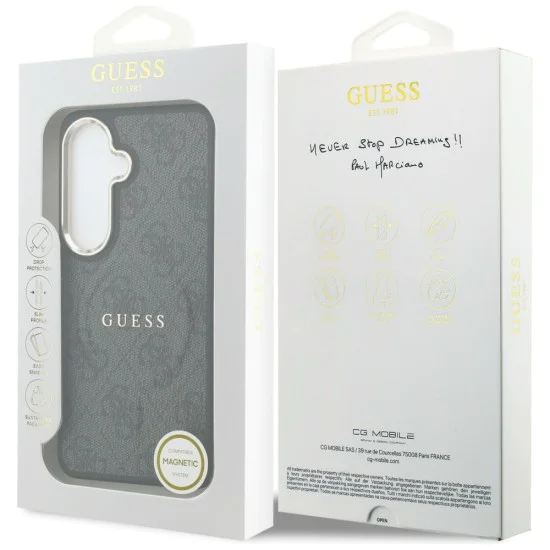 Калъф за Samsung Galaxy S26 Plus - 4G Embossed Ring MagSafe - Guess - Черен