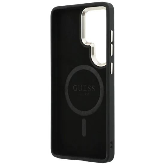 Калъф за Samsung Galaxy S26 Ultra - 4G Embossed Ring MagSafe - Guess - Син
