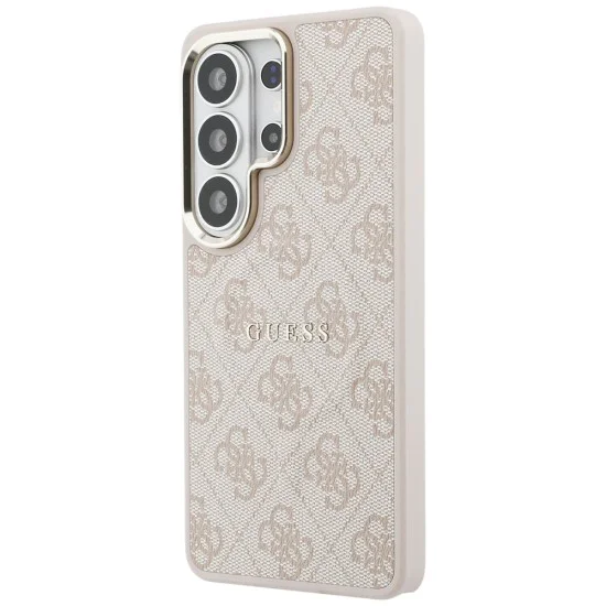 Калъф за Samsung Galaxy S26 Ultra - 4G Embossed Ring MagSafe - Guess - Розов