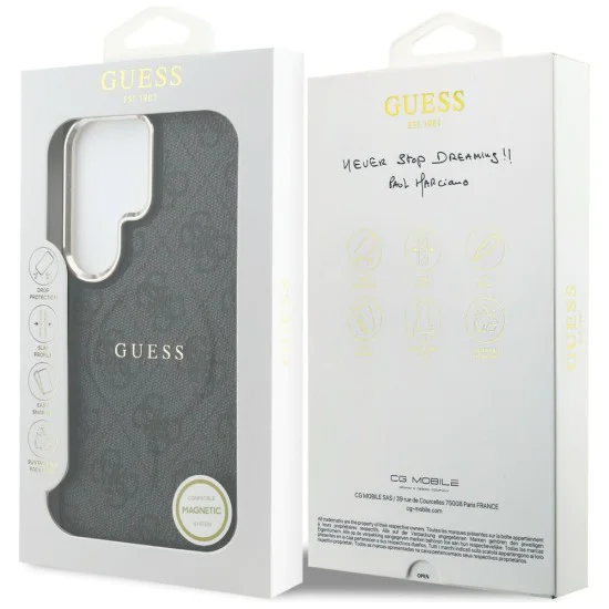 Калъф за Samsung Galaxy S26 Ultra - 4G Embossed Ring MagSafe - Guess - Черен