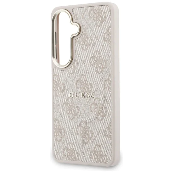 Калъф за Samsung Galaxy S26 - 4G Embossed Ring MagSafe - Guess - Розов