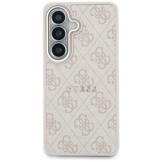 Калъф за Samsung Galaxy S26 - 4G Embossed Ring MagSafe - Guess - Розов