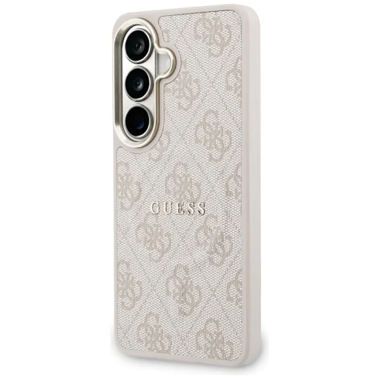 Калъф за Samsung Galaxy S26 - 4G Embossed Ring MagSafe - Guess - Розов