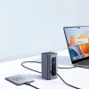 Докинг станция Baseus Nomos NU1 Air (B0114400) - 12 порта, 10Gbps, 100W PD, 4K дисплеи - Сива