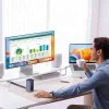 Докинг станция Baseus Nomos NU1 Air (B0114400) - 12 порта, 10Gbps, 100W PD, 4K дисплеи - Сива