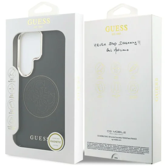 Калъф за Samsung Galaxy S26 Ultra - Perforated Logo MagSafe - Guess - Черен