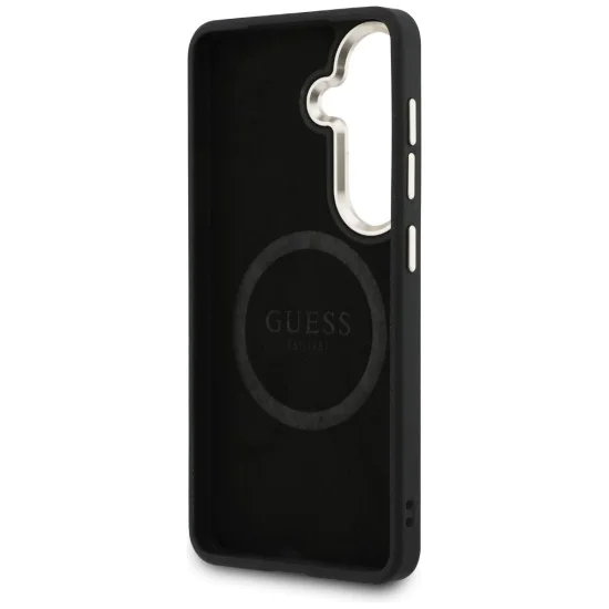 Калъф за Samsung Galaxy S26 - Perforated Logo MagSafe - Guess - Черен