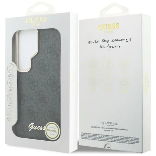 Калъф за Samsung Galaxy S26 Ultra - 4G Script MagSafe - Guess - Черен