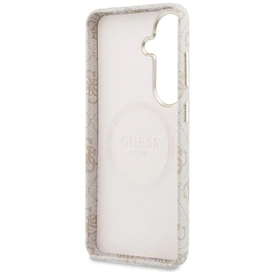 Калъф за Samsung Galaxy S26 - 4G Script MagSafe - Guess - Розов