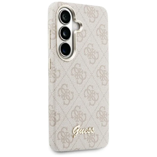Калъф за Samsung Galaxy S26 - 4G Script MagSafe - Guess - Розов