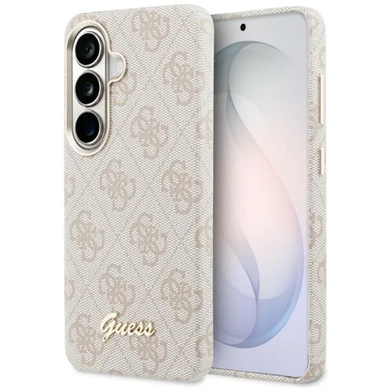 Калъф за Samsung Galaxy S26 - 4G Script MagSafe - Guess - Розов