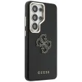 Калъф за Samsung Galaxy S26 Ultra - Grained Big 4G Metal Logo - Guess - Черен