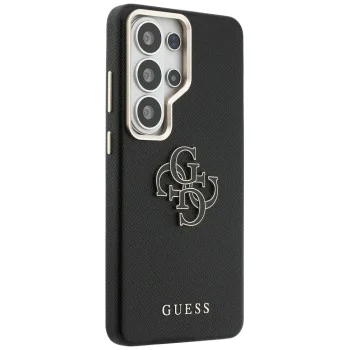 Калъф за Samsung Galaxy S26 Ultra - Grained Big 4G Metal Logo - Guess - Черен