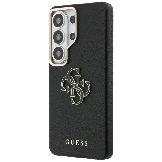 Калъф за Samsung Galaxy S26 Ultra - Grained Big 4G Metal Logo - Guess - Черен