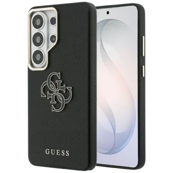 Калъф за Samsung Galaxy S26 Ultra - Grained Big 4G Metal Logo - Guess - Черен