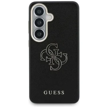 Калъф за Samsung Galaxy S26 - Grained Big 4G Metal Logo - Guess - Черен